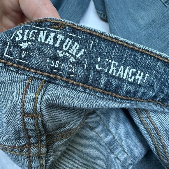 LEVI’S Signature Men's Dark Blue Straight Jeans Size 34/30 Dadcore - Picture 6 of 10